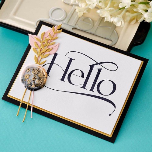 Placas de prensa del sistema de letterpress Spellbinders BetterPress - Hola (1/paquete) BP039 - Imagen 2 de 3