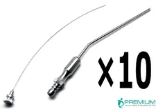 10 Pcs Surgical Frazier Tubes No. 11 Suction 3.67mm Diagnostic 7.6" Instruments