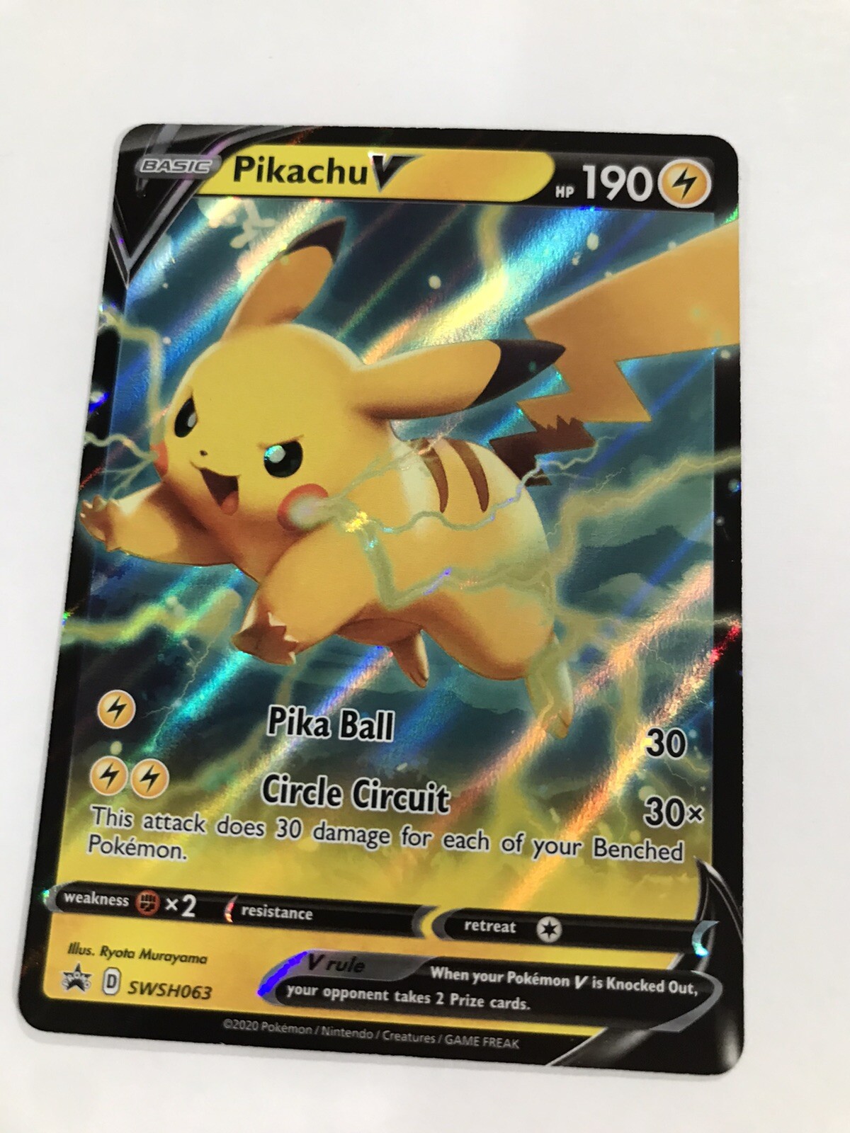 Pikachu V SWSH063 - Black Star Promo - Ultra Rare Pokemon Card - Near Mint (NM)