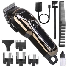 Professional Electric Hair Clippers for Men Barber Cordless Beard Trimmer Kit