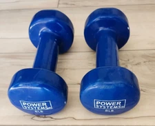 Power Systems Set of Blue 8 Lb. Dumbbells