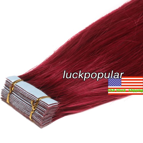 Super Cinta en Cabello Extensiones de Piel PU Trama Invisible Indian Remy 100% Cabello Humano - Imagen 59 de 92