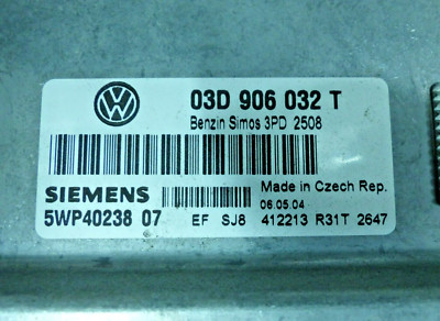(Plug&Play) Motorsteuergerät (OHNE WFS) VW 1.2 Siemens 03D906032T 5WP40238 07
