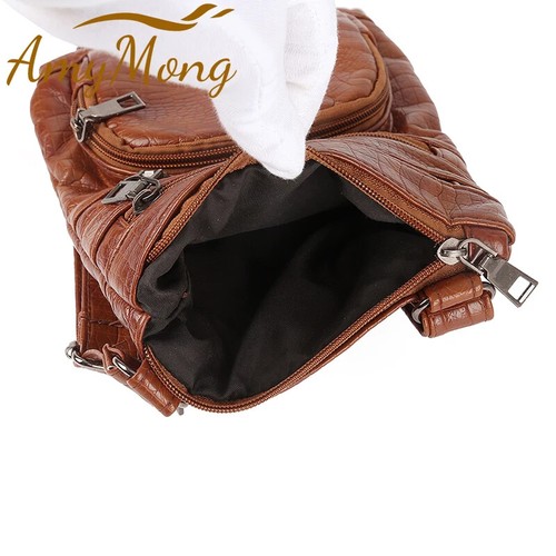 Echt Leder Schultertasche Handtasche Geldbeutel Umhängetasche Organizer Smartphone Taschen - Bild 6 von 26