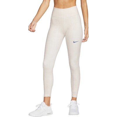 Women Nike One Luxe Dri-FIT Mid-Rise 7/8 Tights Size XL Tan Cream FJ1826  207