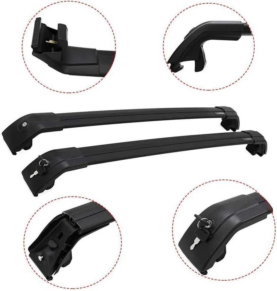 Barra transversal de riel de techo apta para Volkswagen Sharan MPV de 5 puertas 2010-2022 Foto 3 de 4