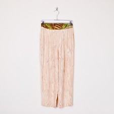 Vtg 80s 90s Boho Tropical Floral Print High Waist Slouchy Harem Resort Pants M