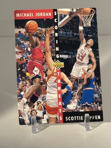 1992 Michael Jordan and with Scottie Pippen Scoring Threats Upper Deck #62 B583