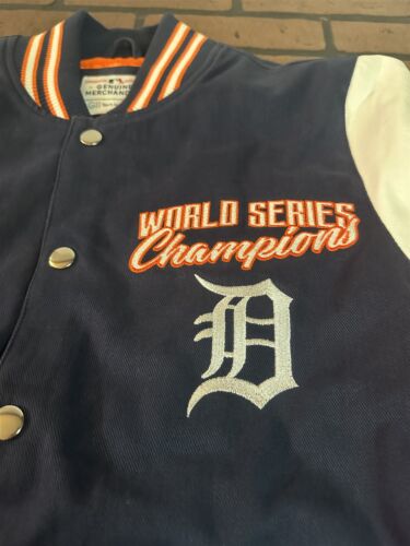 Detroit Tigers 4 Times World Series Varsity Jacke ~ nie getragen ~ S M L XL 2XL - Bild 7 von 10