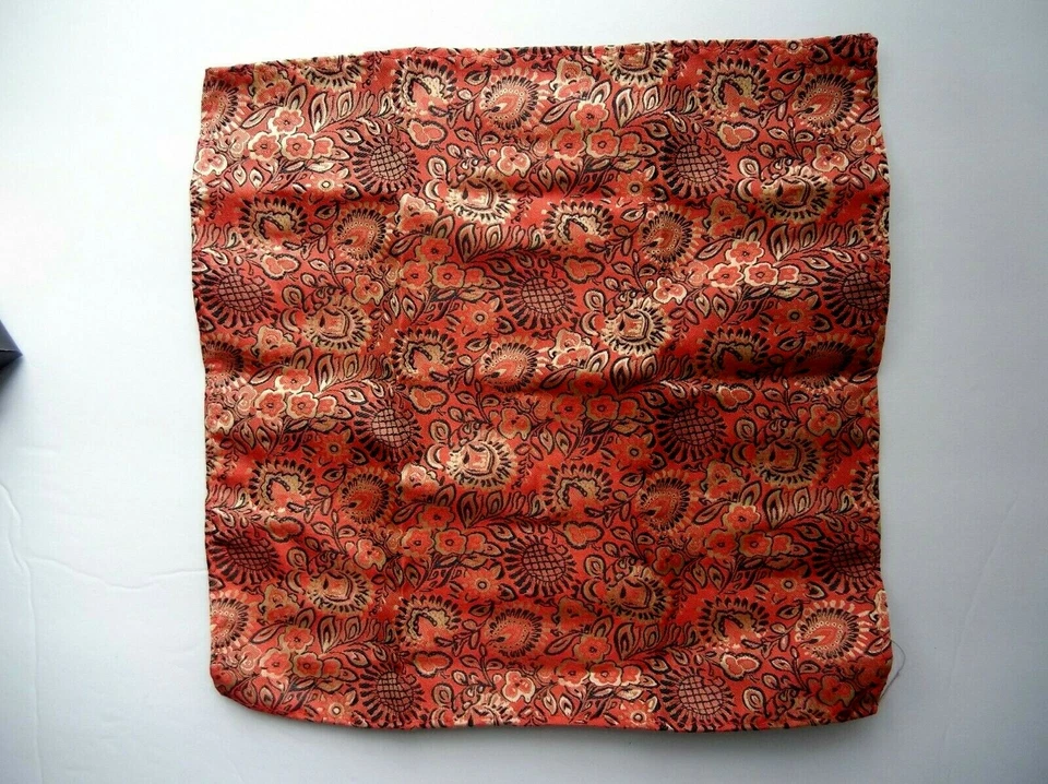 Галстук-бабочка мужской предварительно завязанный набор оранжевый коричневый цветочный галстук-бабочка карман квадратный - Изображение 4 из 4