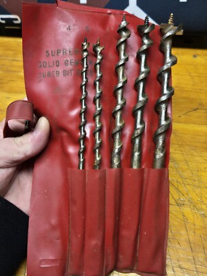 Vintage AUGER BIT SET 5 Bits Supreme Solio Center 