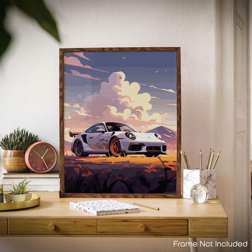 2023 Porsche 911 Car Posters Wall Decor 11x14 Inches Unframed Art - Picture 4 of 8