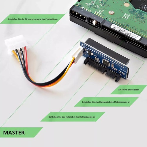 3.5 HDD IDE / PATA auf SATA Konverter Kartenadapter für IDE 40Pin Festplatte - Afbeelding 6 van 7