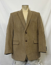 Chaps Light Brown Tan Khaki Corduroy Cotton Blazer Sport Jacket Mens 42R Charity