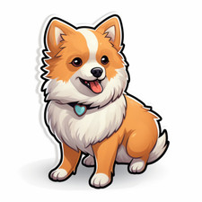 Adesivo tedesco Spitz auto sticker cani