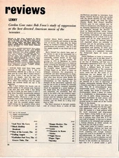 (F&F25) FILM REVIEW & PICTURE "LENNY" VALERIE PERRINE & DUSTIN HOFFMAN