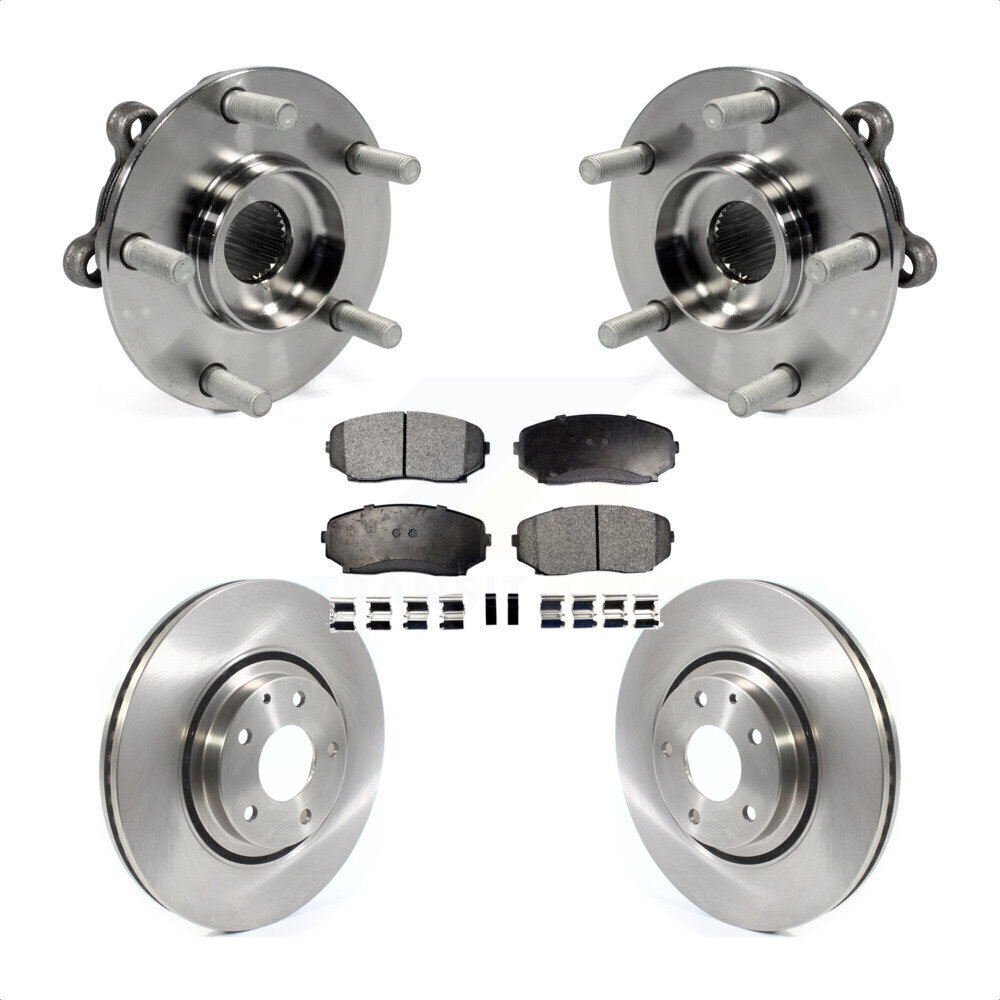 Hub Bearing Disc Brake Rotor Pad Front Kit For 2019-2022 Mazda CX-5 Turbocharged