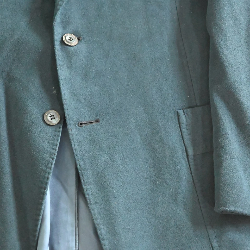 Abrigo Blazer Traje Chaqueta De Colección Años 60 Para Hombres 44R Azul Marino Gamuza Hecho en EE. UU. Foto 3 de 4
