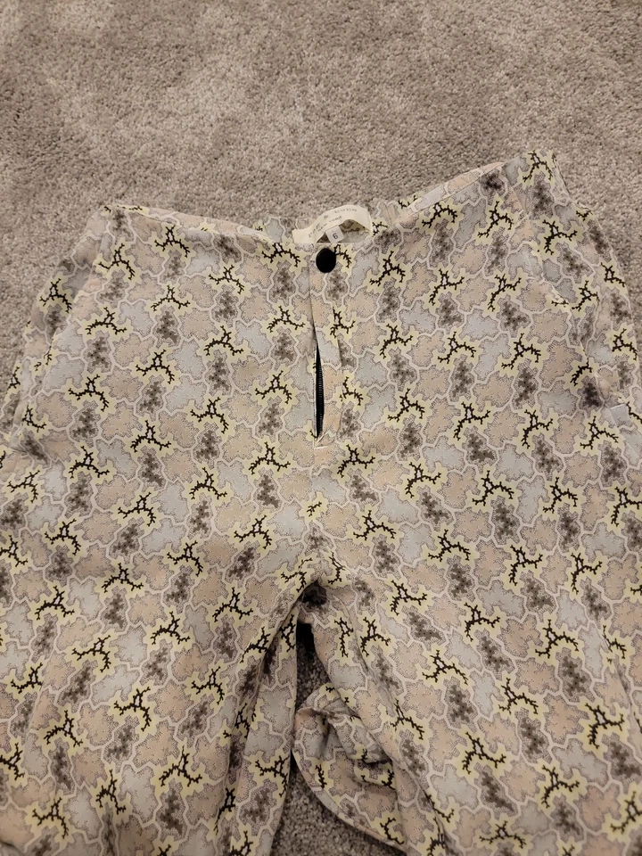 Rag & Bone pants silk stretch pastel pattern size 6 - Image 2 of 4
