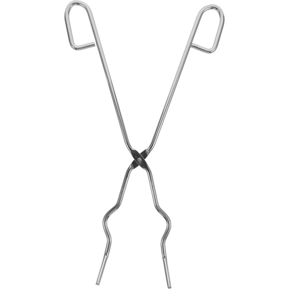 35 Cm Chromium Plated Steel Crucible Beaker Tongs Chemistry Flask