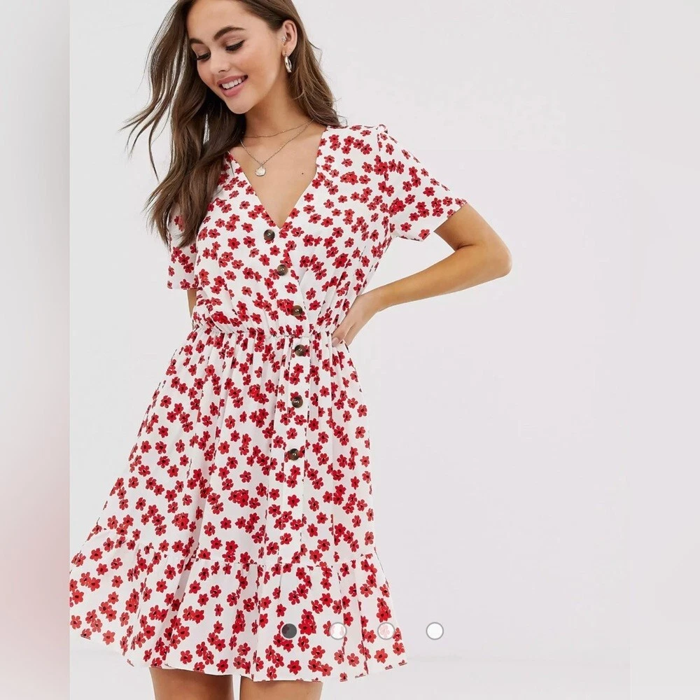 White pephem dress top