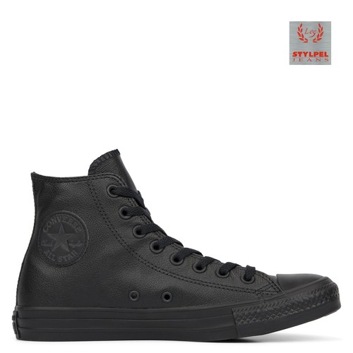Scarpe Converse originali Chuck Taylor All Star Mono Pelle total BLACK  135251 | eBay