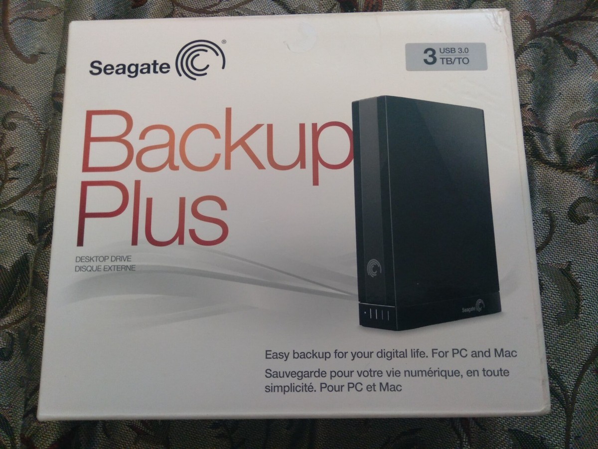 Seagate Backup Plus Desktop Drive | 3TB | External HDD | Boxed