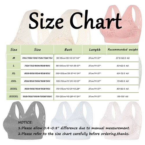 2-PACK High Support Bras For Women Adjustable Strap Full Coverage Push Up Bras - Picture 72 of 87