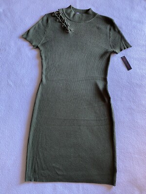 Womens No Boundaries Mock Neck Sweater Dress Green Size XL/15-17 | eBay
