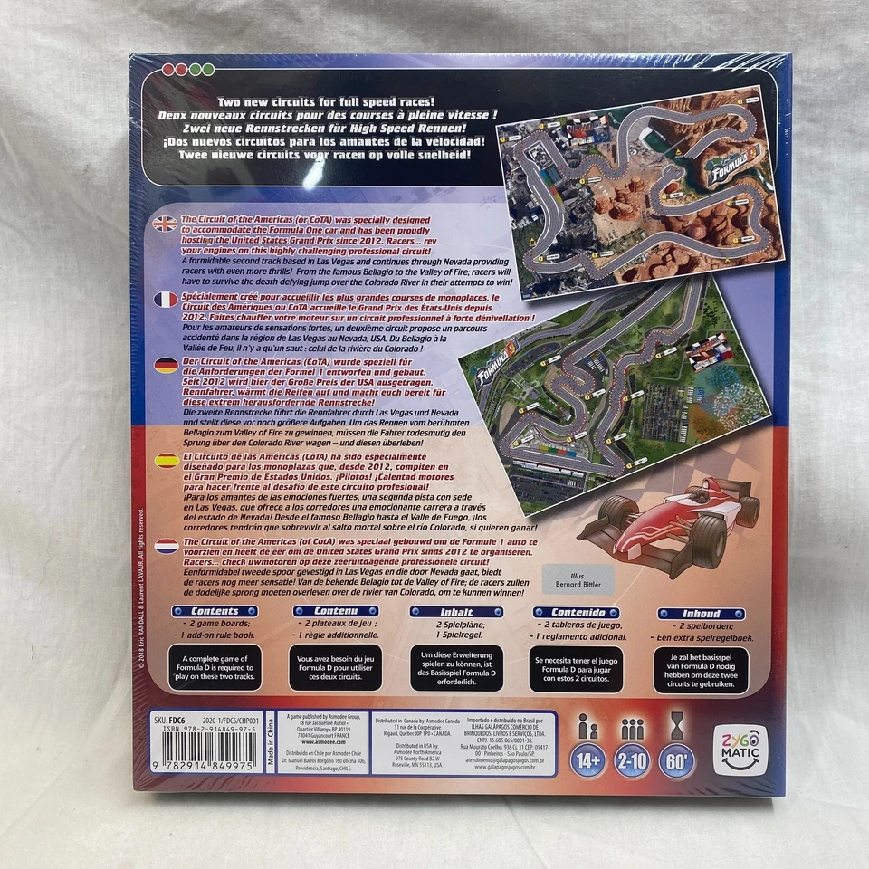 Formula D: Circuits 6 - Austin & Nevada Ride Board Game Exp Track Pack New SW - Image 2 of 4