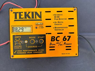 Team TEKIN BC 67 Dual AC/DC Digital Peak Battery Charger RC