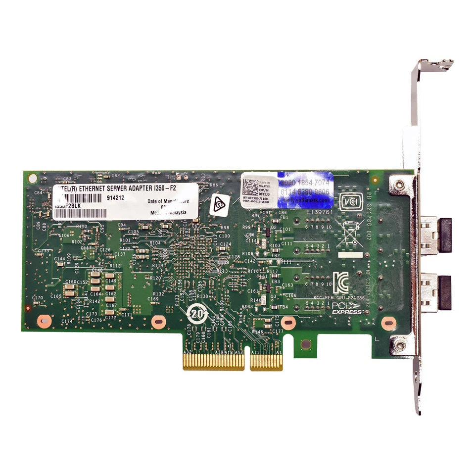 Dell / Intel I350-F2 Dual-Port LC-Duplex FC PCIe x4 Network Adapter 06Y3JD FP - Bild 3 von 4