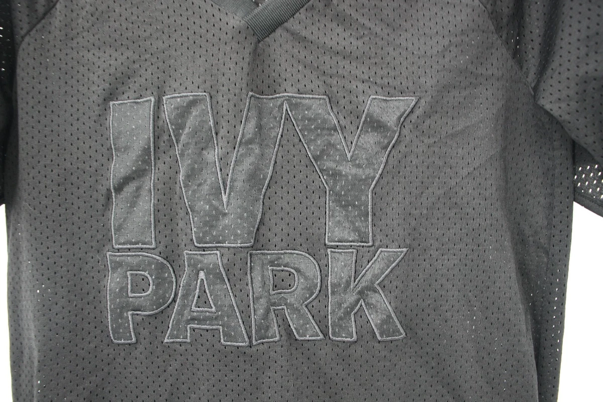 Ivy Park basketball jersey Womens XS Mesh Relaxed Fit V Neck Short Sleeve Shirt