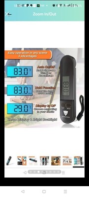 DONGSHEN Digital Meat Thermometer Instant Read with Gravity Sensor Best...