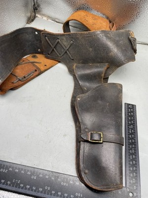 Leder Holster & Gürtel Set - Vintage - ca. 38'' Taillengürtel