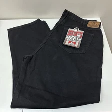 Vtg Ben Davis Loose Black Denim Baggy Skate Jeans Men 42 X 30 Made USA NEW NOS