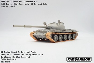 FAB FA35025 1/35 SSR T-62 Tracks 3D Printed Sets For Trumpeter Kit