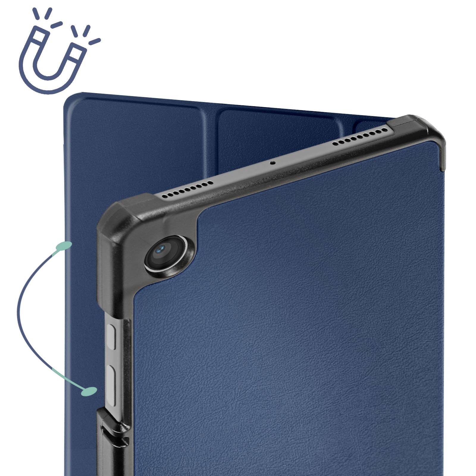 Sacoche pour Tab A9 idéale pour le train avec support trifold bleu