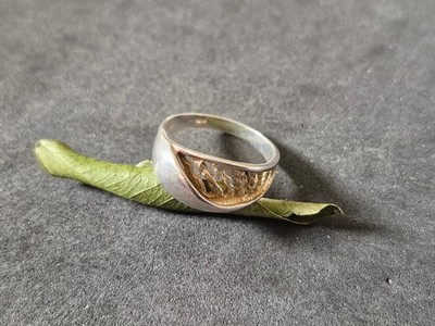FRANZ BREUNING ° SILBER DESIGN RING ° 925 ° MODERNIST 70'er ° Meistermarke FB °