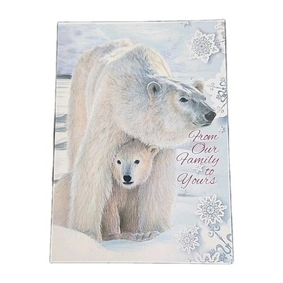''From Our Family To Yours'' National Wildlife Holiday Greeting Card With Envelope