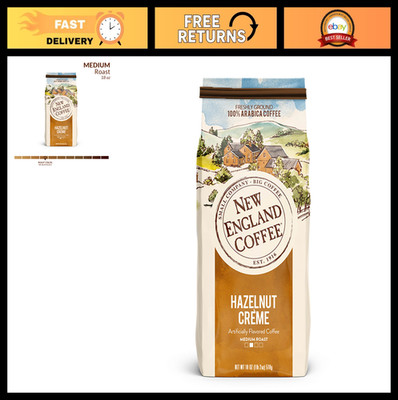 Hazelnut Crème Medium Roast Ground Coffee - 18oz Bag, Pack of 4, Fresh Brew