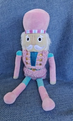 Iscream 19  Pink Candy Nutcracker Christmas Holiday Plush  Toy Stuffy