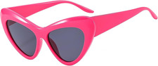 Trendy Cat Eye Sunglasses - UV Protection Vintage Cateye Glasses Driving Shade O