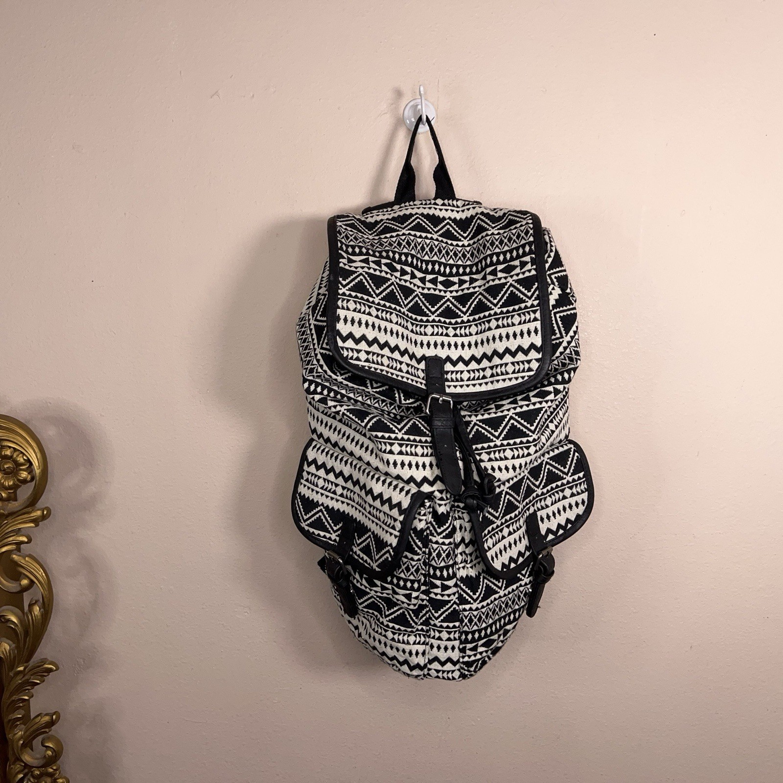 Mossimo Large Drawstring Bohemian Sytle Boho Blac… - image 11