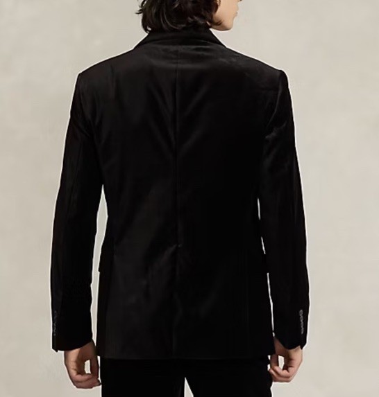 Polo Ralph Lauren $398 Black Modern Fit Velvet Sportcoat Blazer
