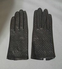 Vintage Women's Leather Gloves Brown  Small  About 8"