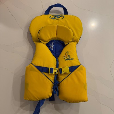 Stohlquist Infant Life Vest Yellow Blue Safety Buoyancy Aid 30 lbs