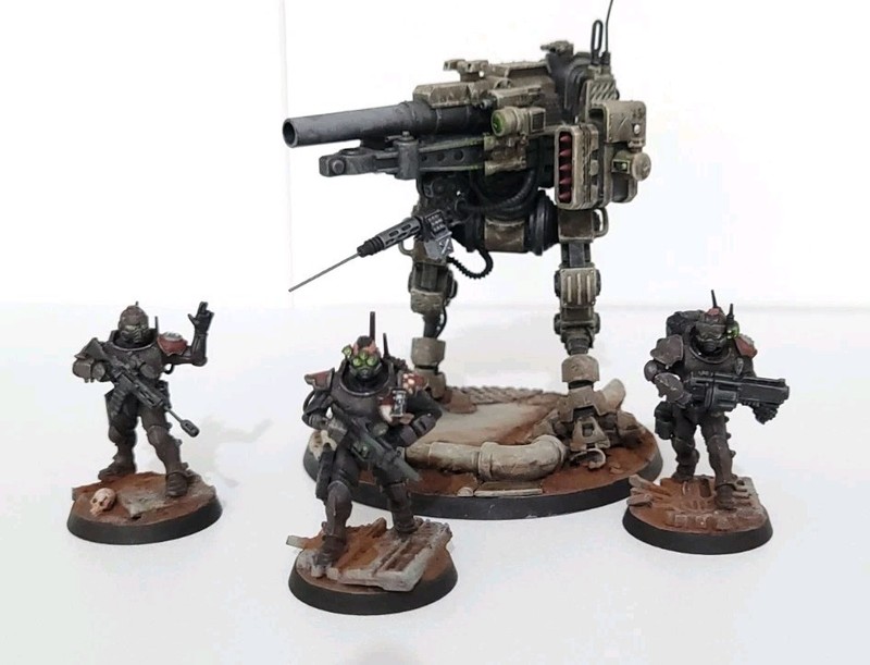 Pro Painted 40k Inquisitonal Stormtroopers And Gun Bot necromunda