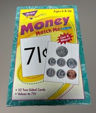 Money Match Me Cards Educational Cards by Trend -New Sealed Ages 6 And Up U4