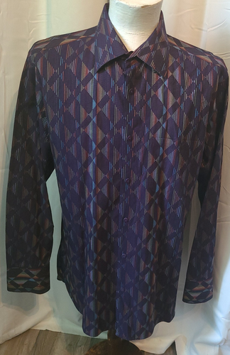 Men's Jhane Barnes button fron shirt - L/S - size L